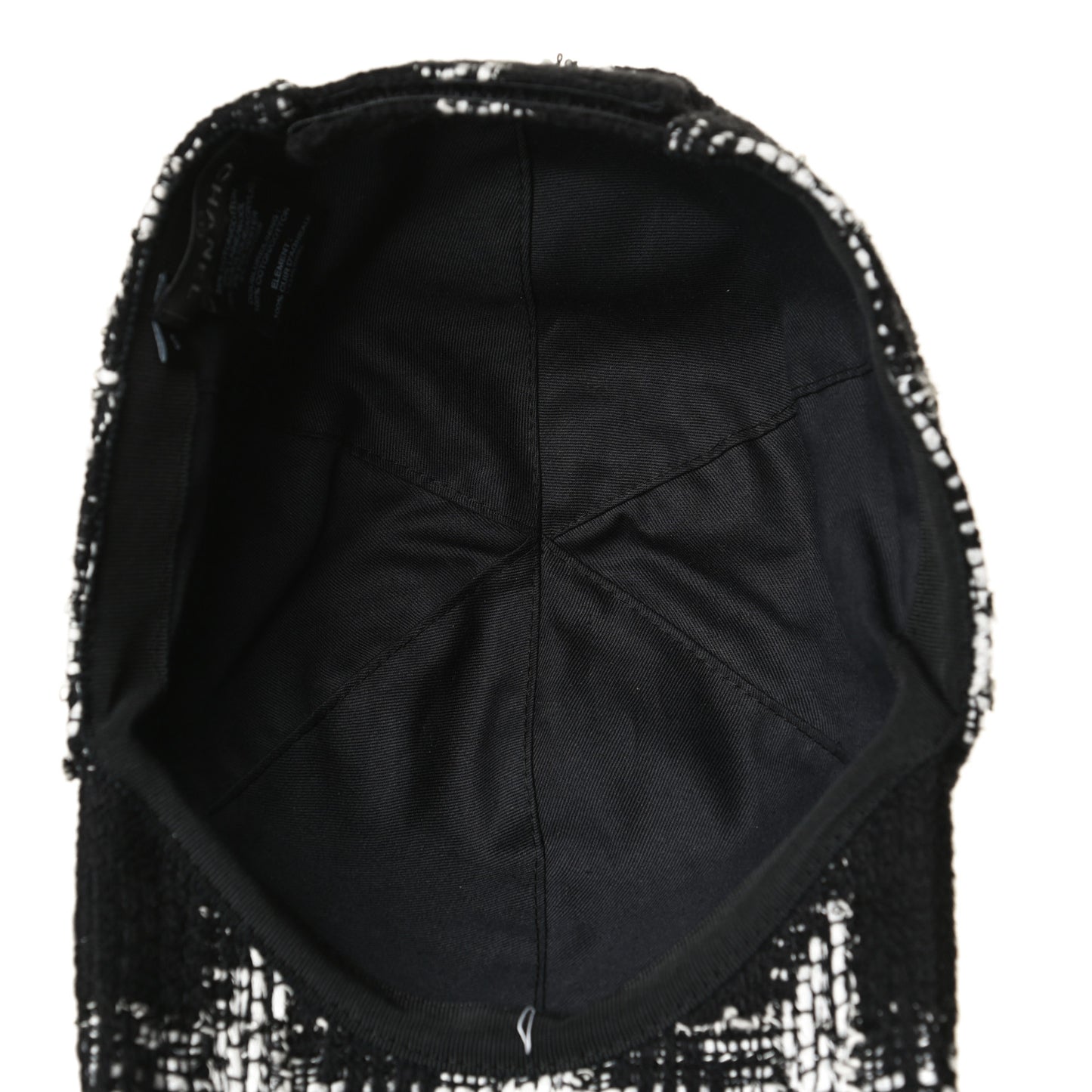 Tweed CC Cap Hat S Black White