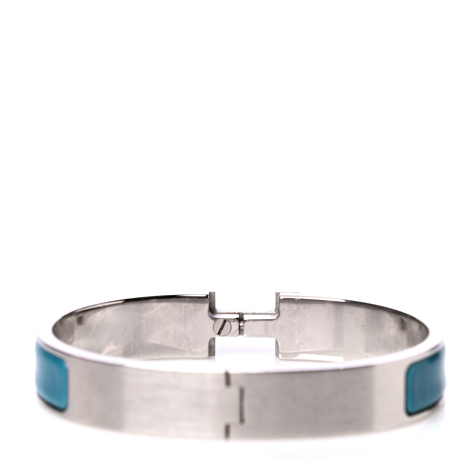 Hermes Matte Enamel Narrow Clic Clac HH Bracelet PM Bleu Indien 2 of 4