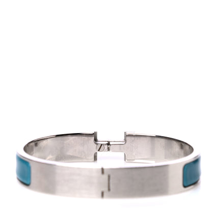 Hermes Matte Enamel Narrow Clic Clac HH Bracelet PM Bleu Indien 2 of 4