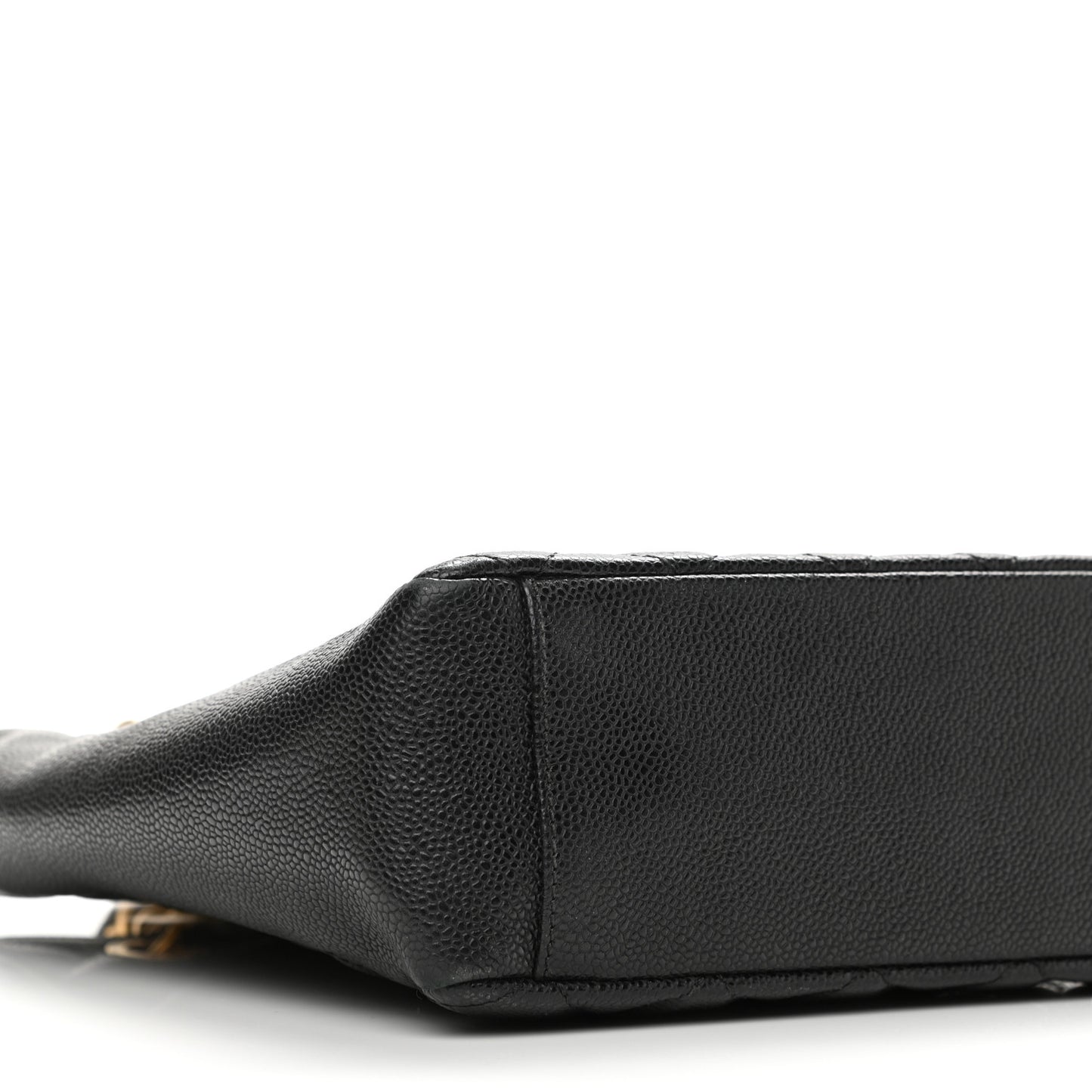 Caviar Quilted Petit Shopping Tote PST Black