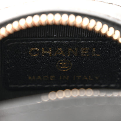 Chanel Lambskin Quilted Chain Round Mini Clutch Black 6 of 11