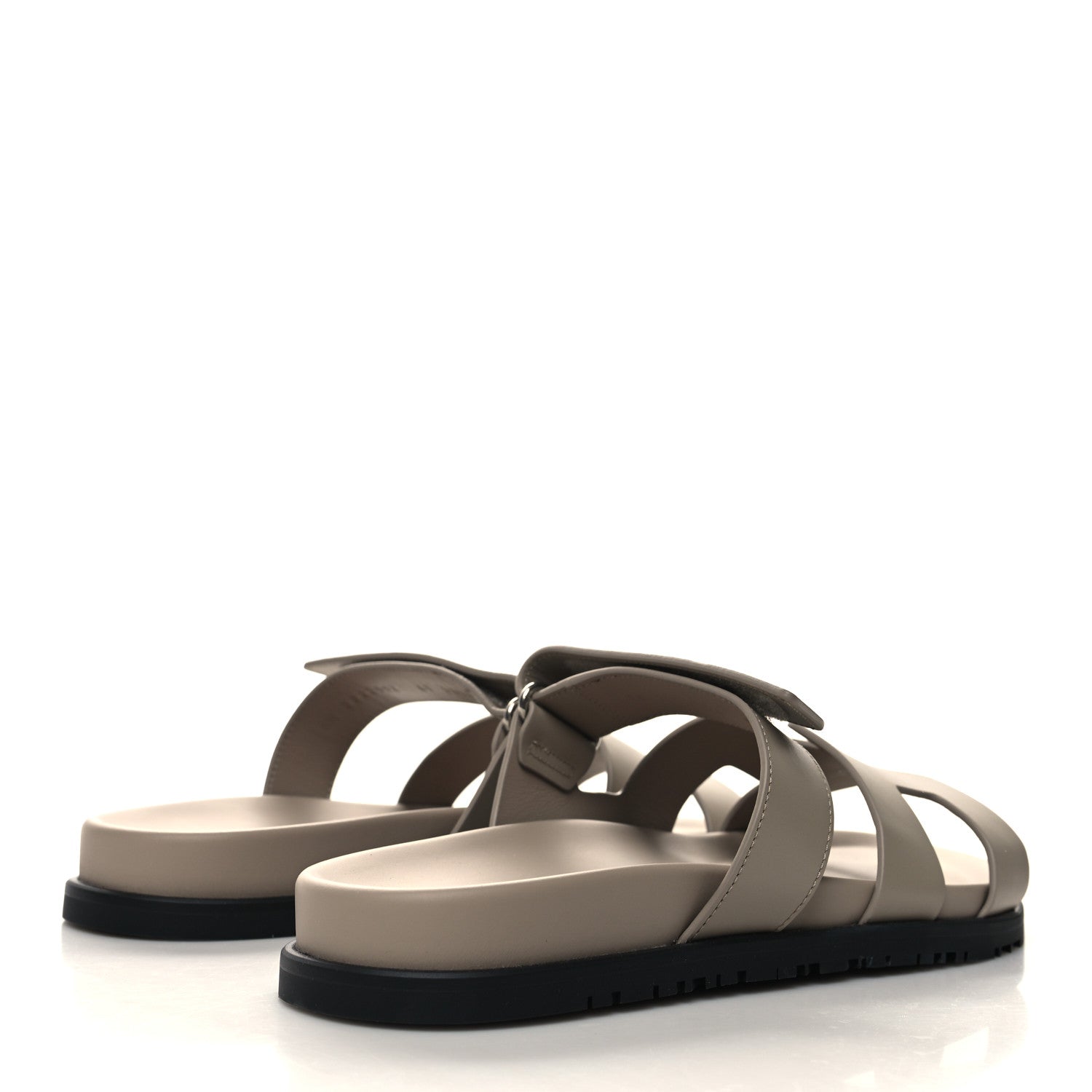 Hermes Calfskin Womens Chypre Sandals 41 Beige Mastic 4 of 9