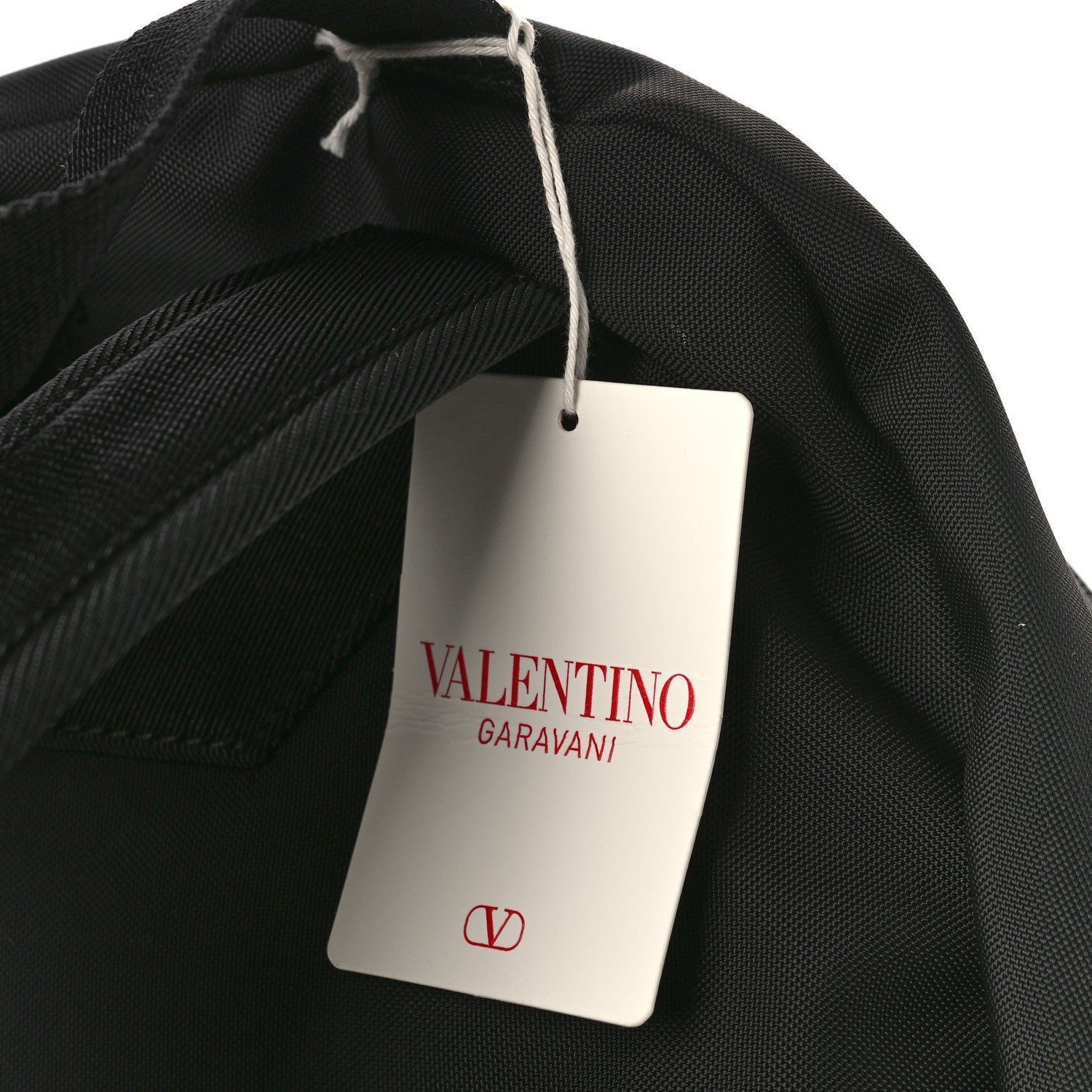 Valentino Garavani Nylon VLTN Logo Patch Backpack Black 9 of 9