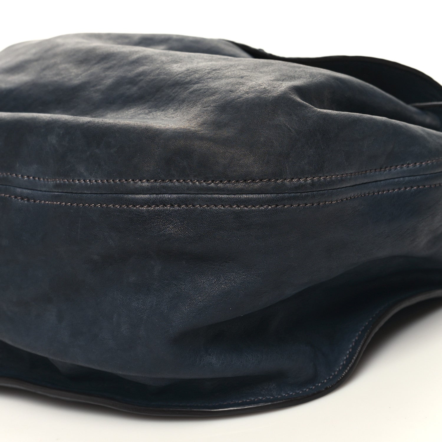 Miu Miu Ostrich Calfskin Hobo Blue 9 of 11