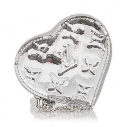 Louis Vuitton Monogram Miroir Heart Coin Purse Silver 1 of 11