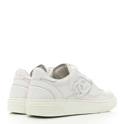 Chanel Calfskin CC Womens Sneakers 38 White 4 of 9