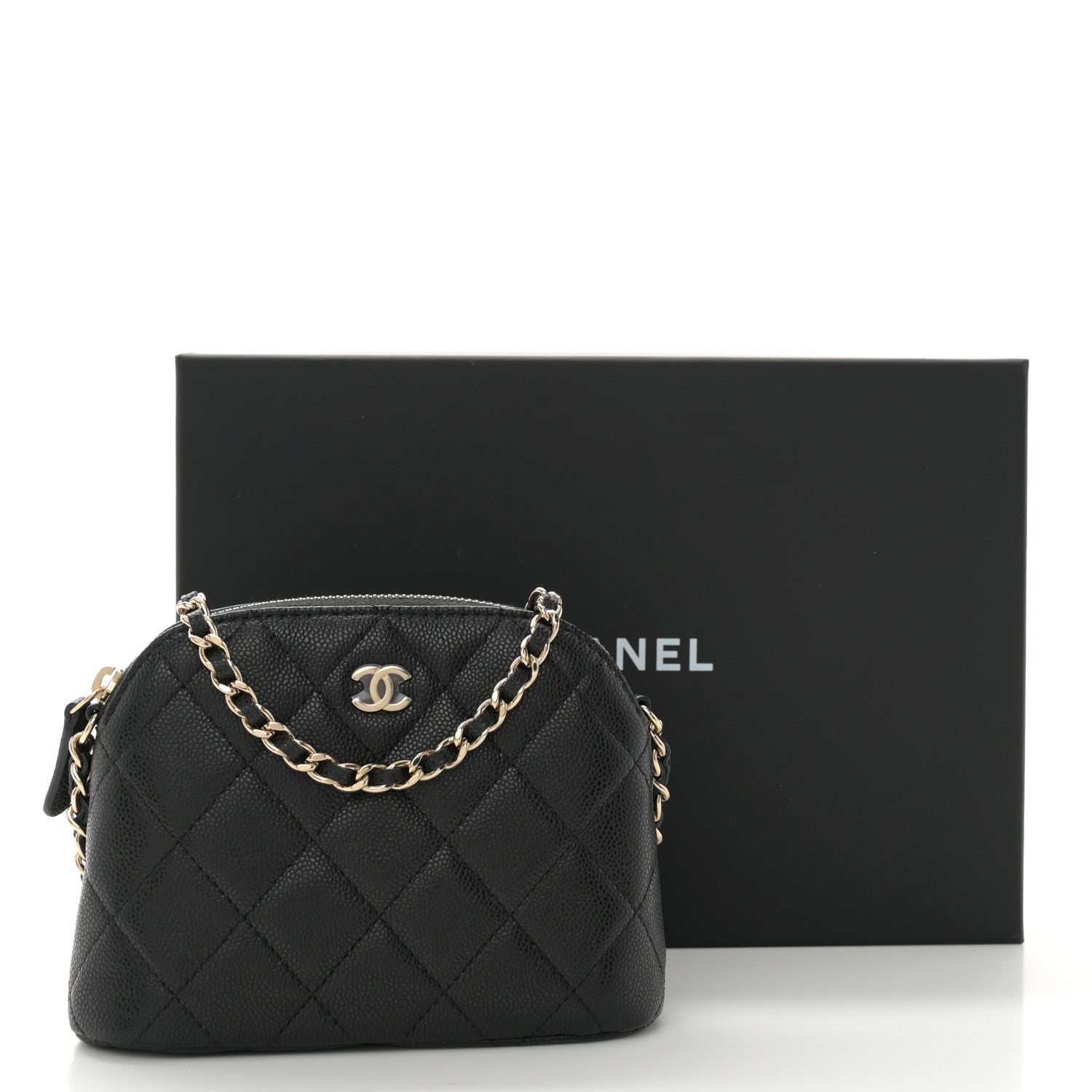 Chanel Caviar Quilted Classic Clutch with Chain Black 11 of 11