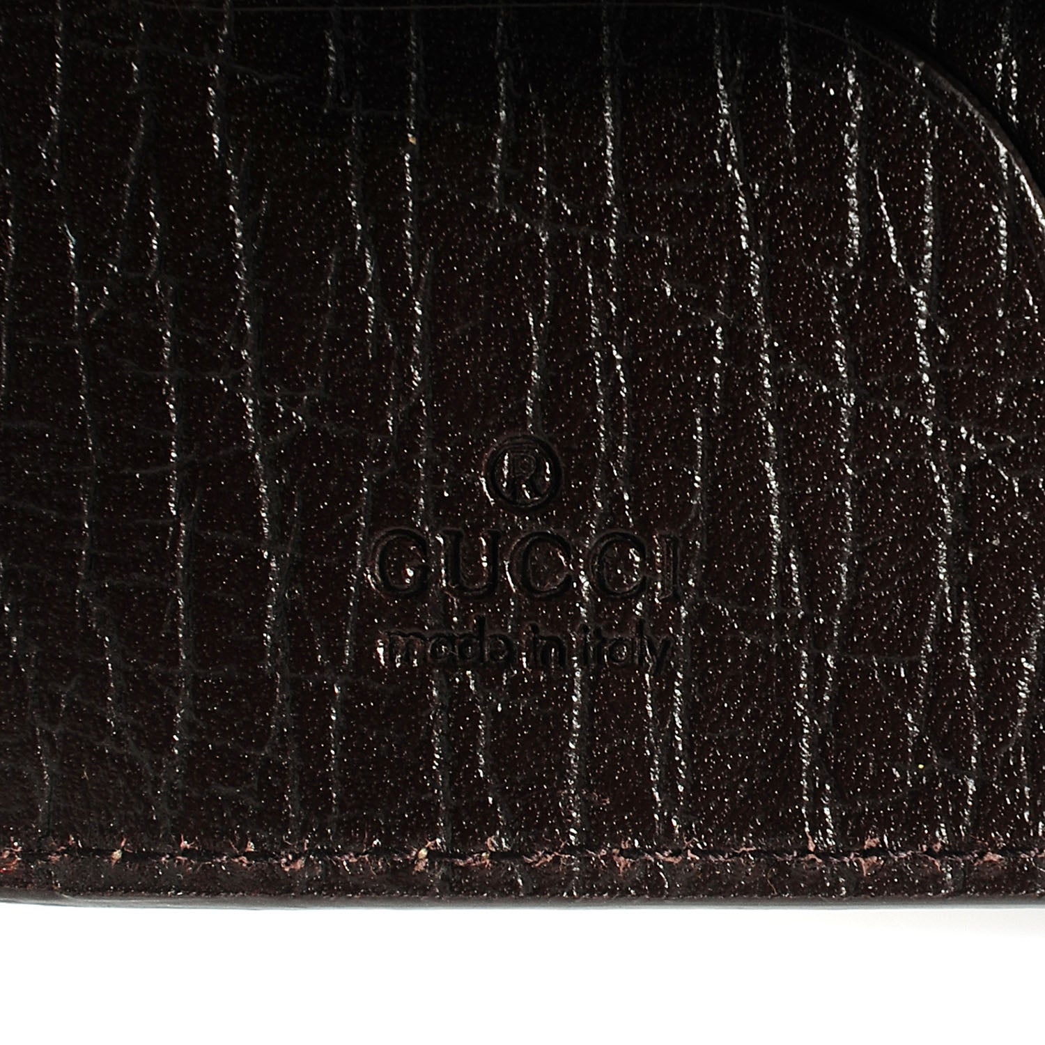 Gucci Monogram GG Plus Avel Card Holder Wallet Beige Ebony Cocoa 7 of 8