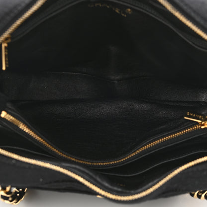 Chanel Jersey Chevron Quilted Camera Case Black 5 of 14