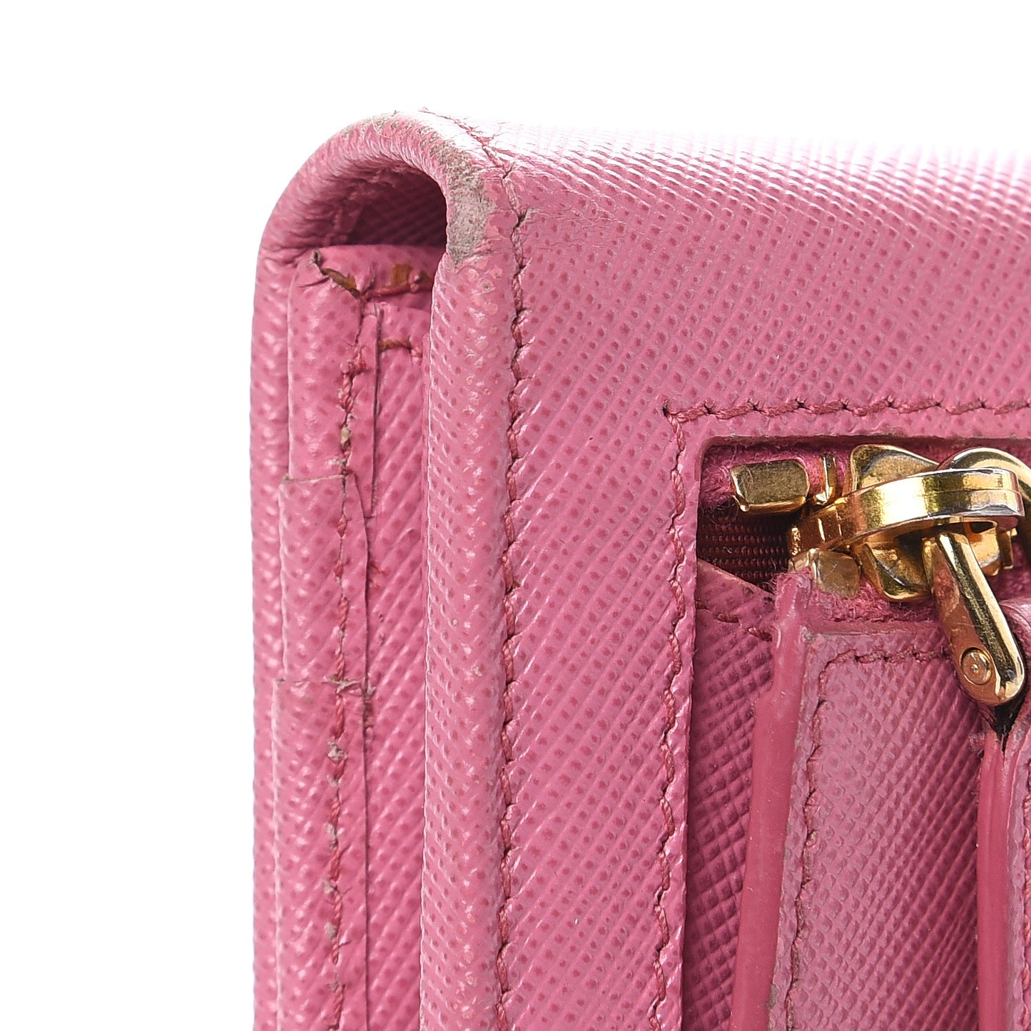 Saffiano Metal Continental Flap Wallet Begonia