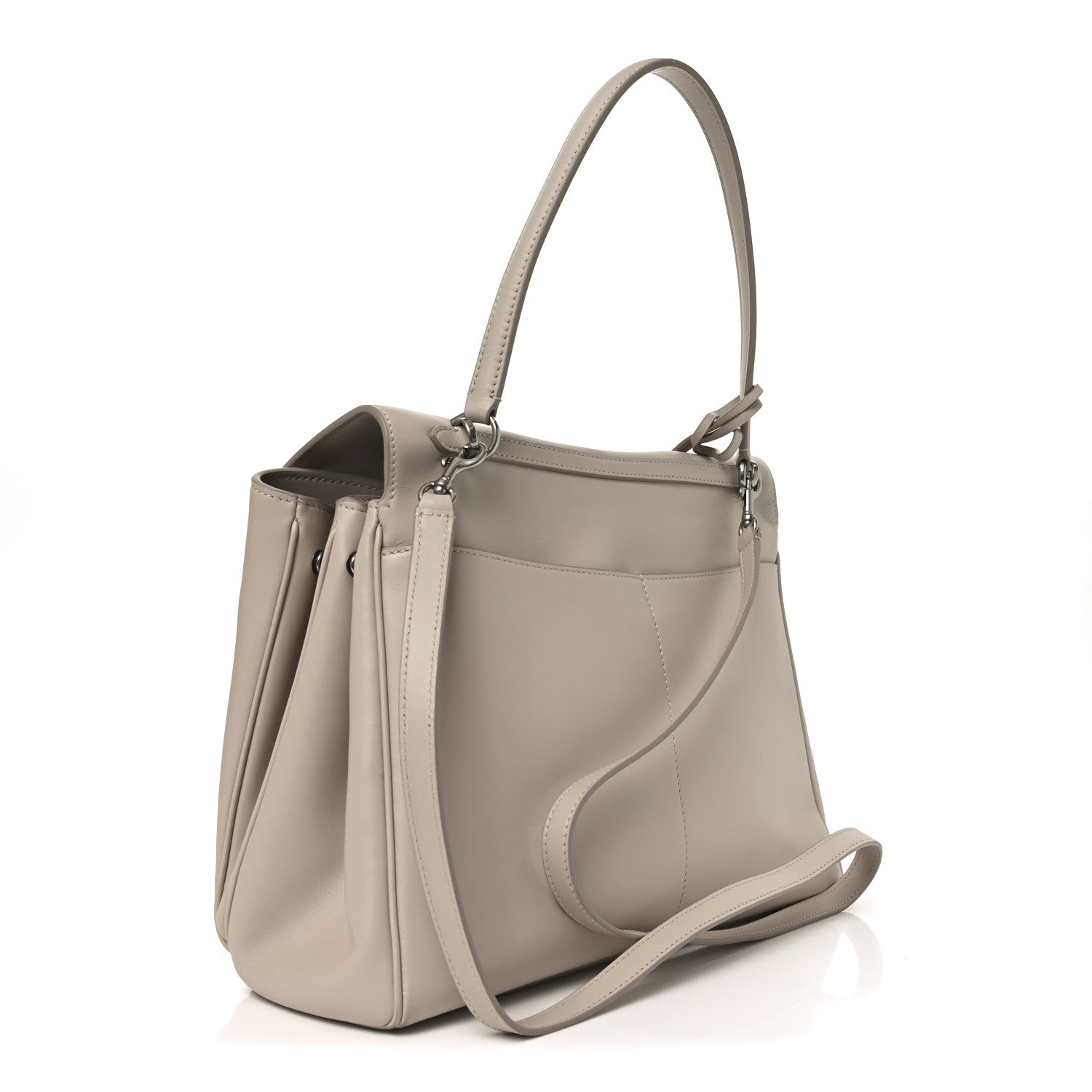 Balenciaga Natural Smooth Calfskin Medium Rodeo Top Handle Handbag Almond 3 of 9