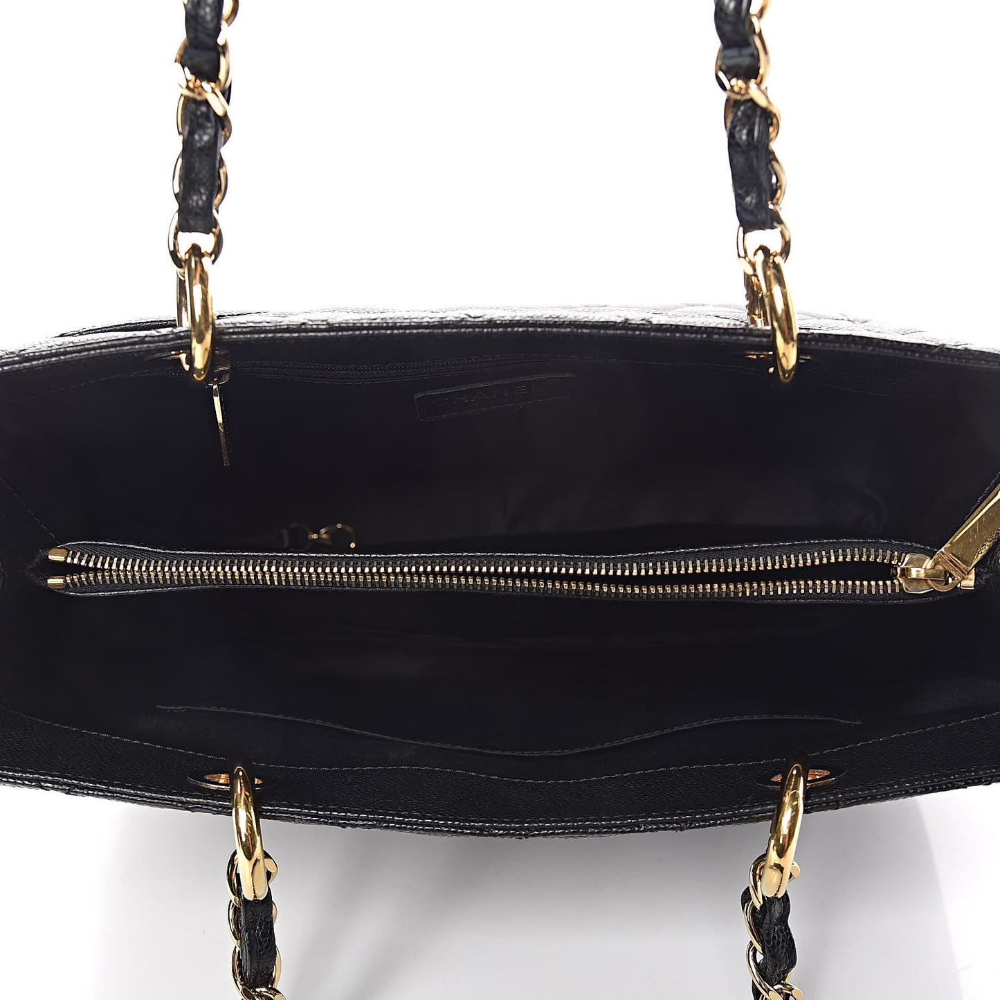 Caviar Quilted Grand Shopping Tote GST Black