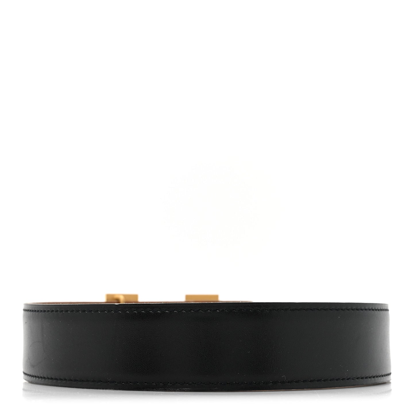 Box Epsom 32mm H Belt 80 32 Black Gold