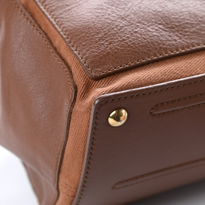 Saint Laurent Calfskin Canvas Medium Muse Two Brown 12 of 12