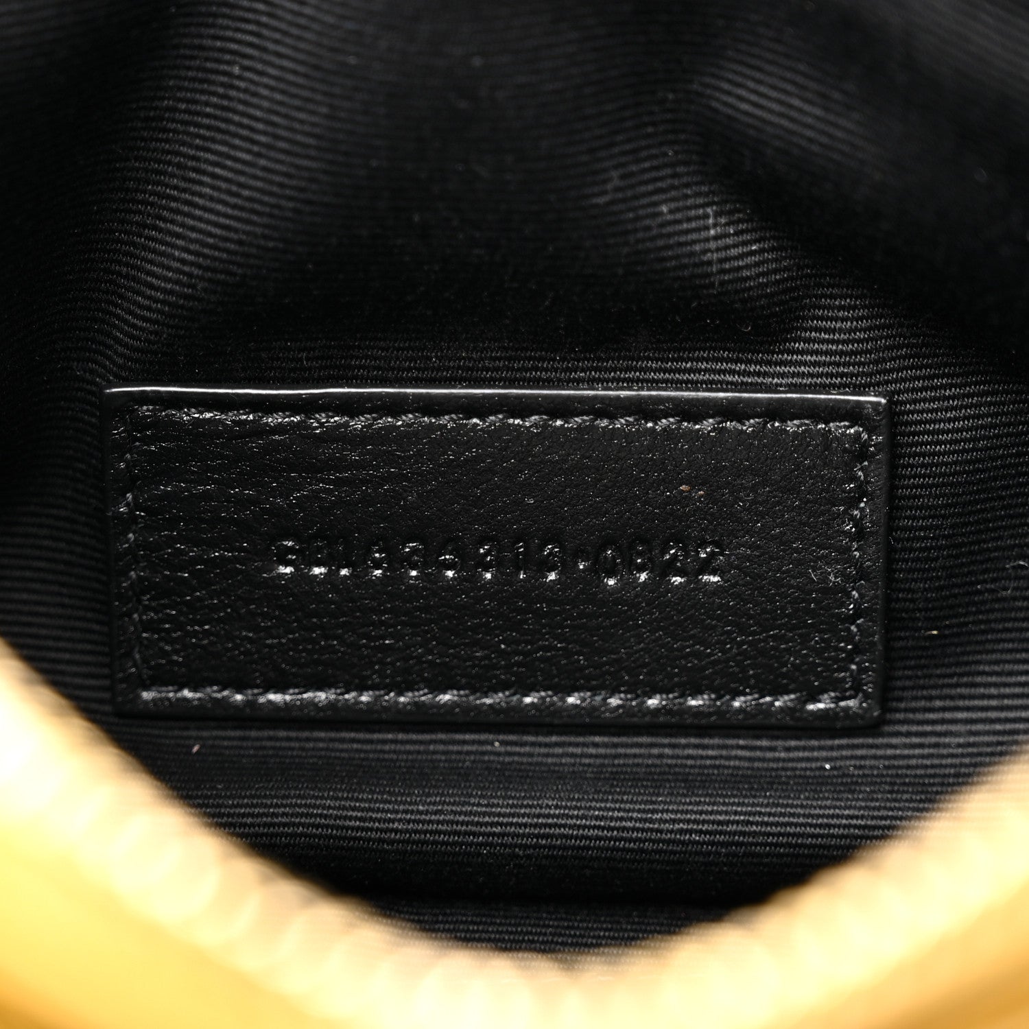 Saint Laurent Grain De Poudre Chevron Monogram Large Bill Pouch Light Chartreuse 7 of 7