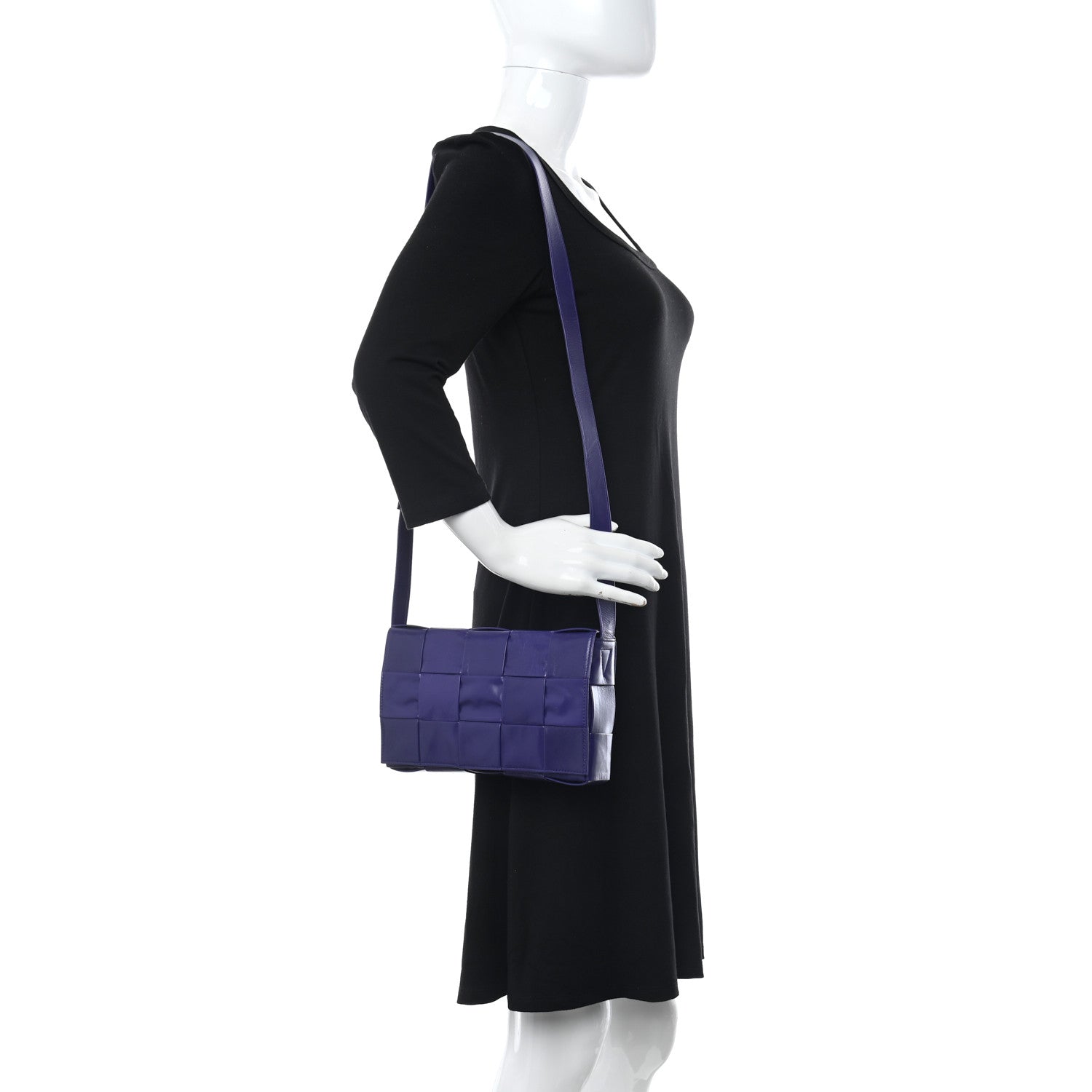 Bottega Veneta Paper Calfskin Maxi Intreccio Cassette Crossbody Bag Purple 2 of 10