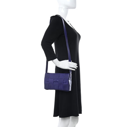 Bottega Veneta Paper Calfskin Maxi Intreccio Cassette Crossbody Bag Purple 2 of 10