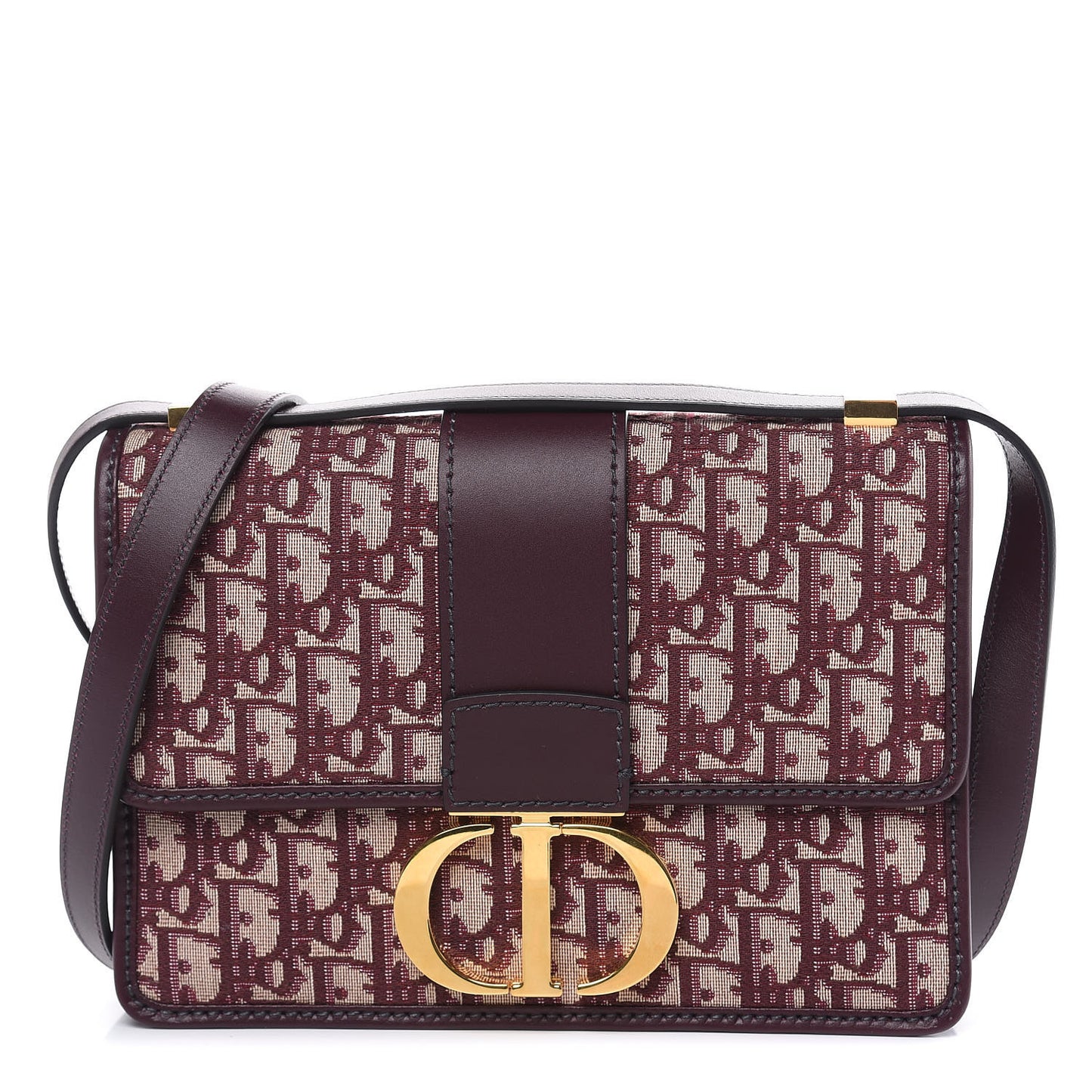 Oblique 30 Montaigne Flap Bag Burgundy