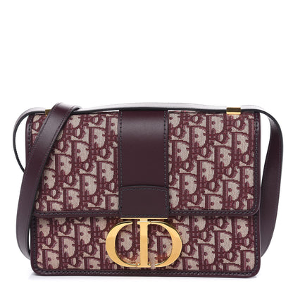 Christian Dior Oblique 30 Montaigne Flap Bag Burgundy 1 of 10