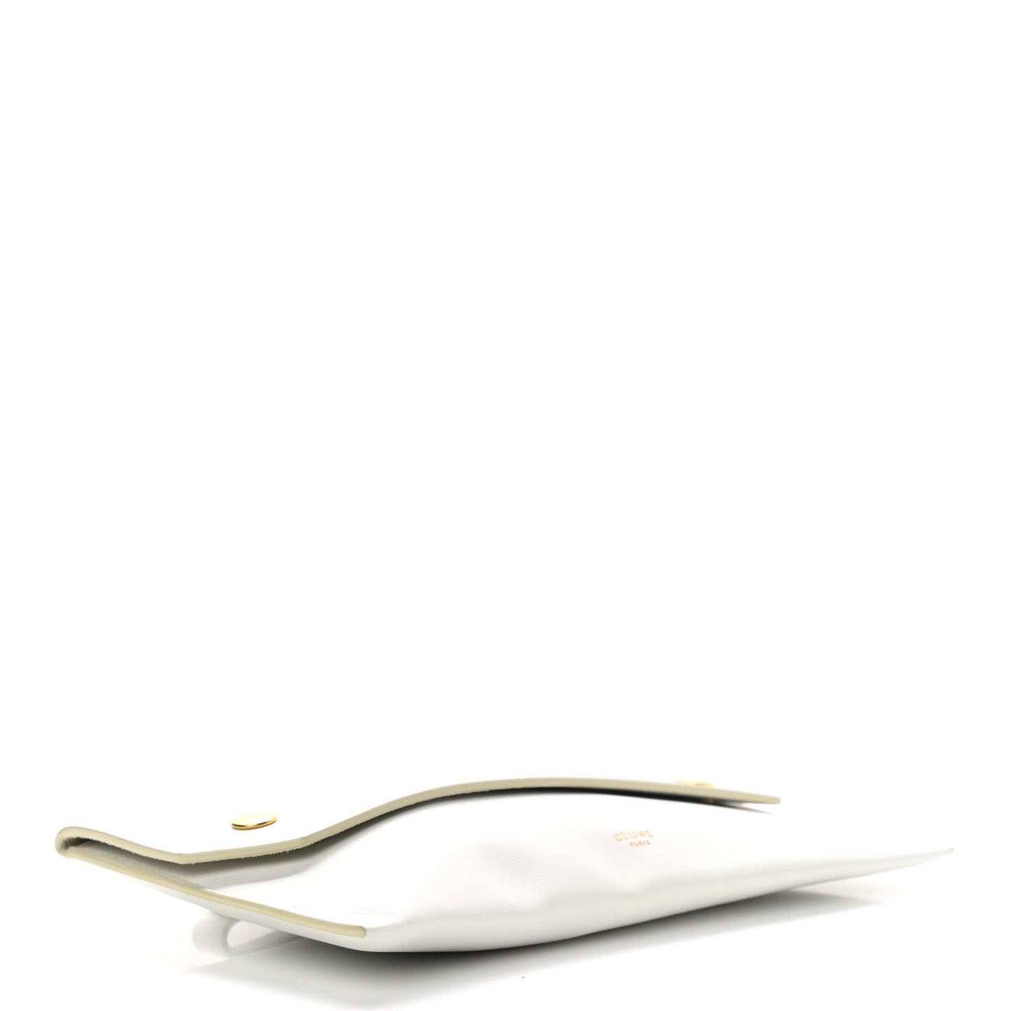 Smooth Calfskin Travel Clutch White