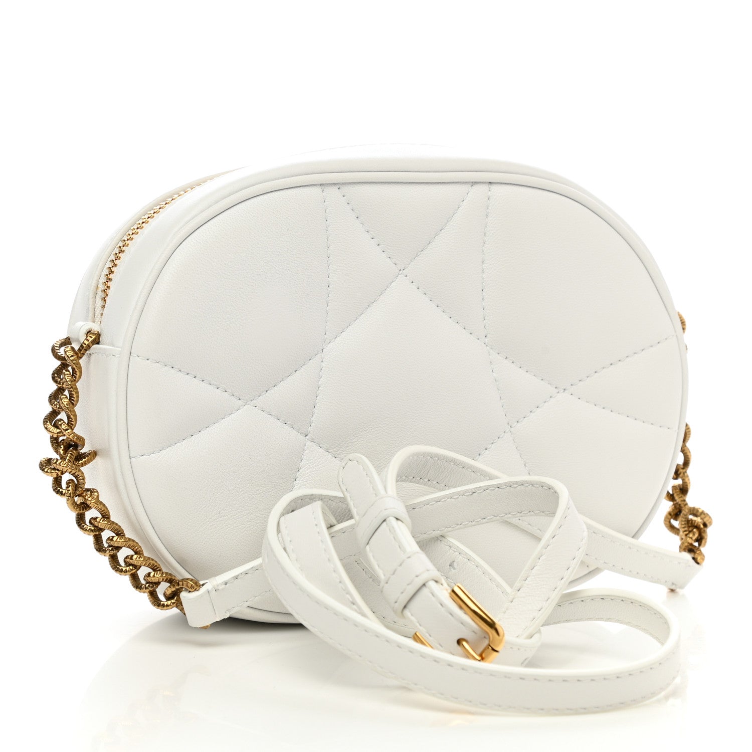 Dolce & Gabbana Smooth Calfskin Mini Devotion Camera Bag White 2 of 9