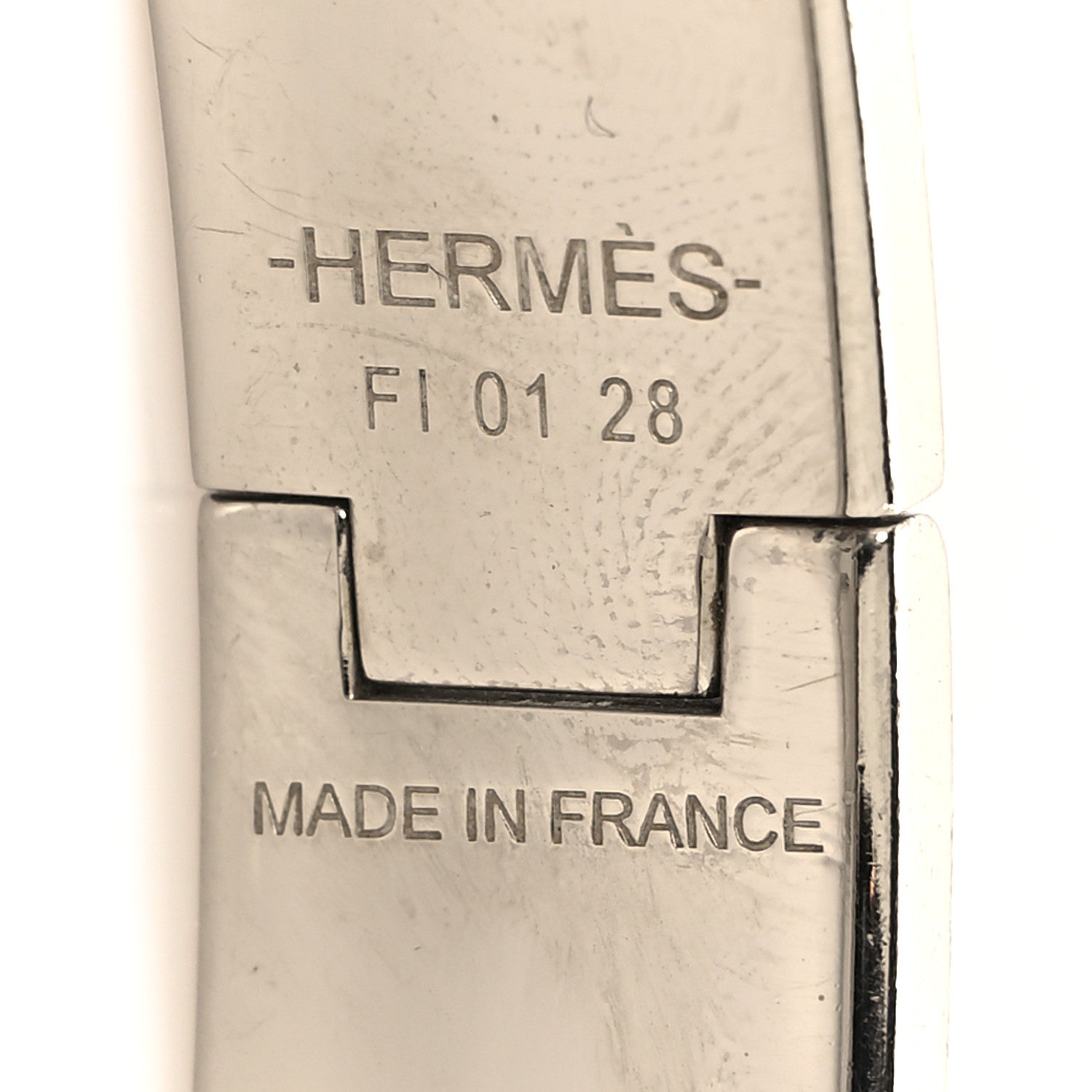 Hermes Enamel Narrow Clic Clac H Bracelet PM White 4 of 4