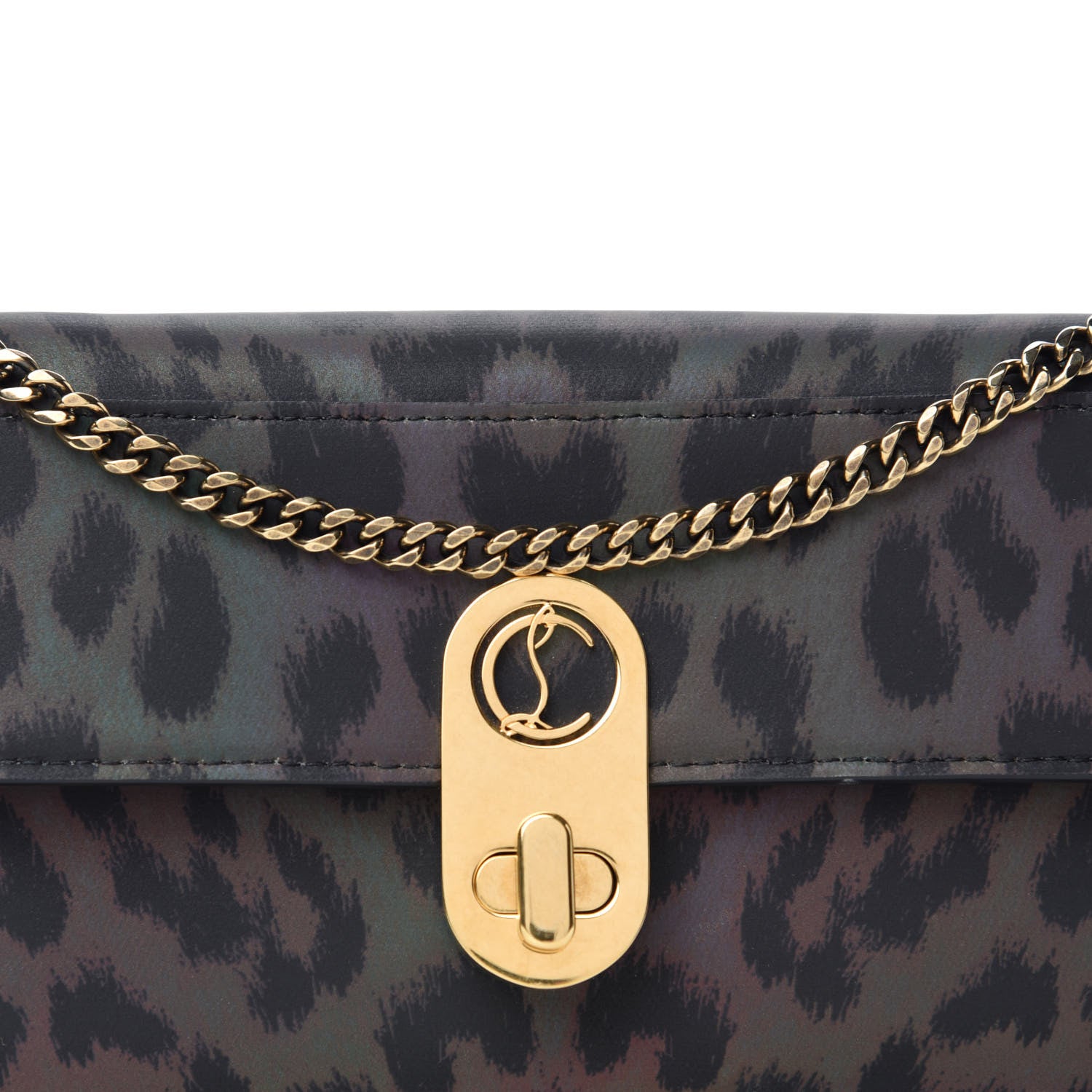 Christian Louboutin Calfskin Leopard Elisa Belt Bag Black 11 of 11