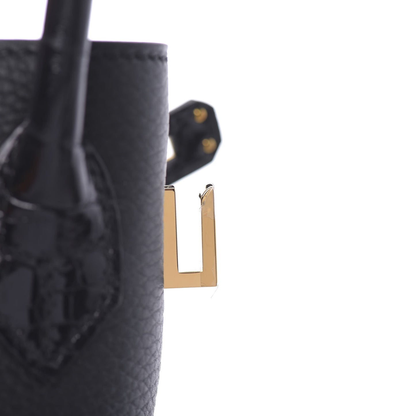 Togo Shiny Niloticus Crocodile Birkin Touch 25 Black