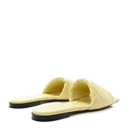 Bottega Veneta Nappa Quilted Rubber Lido Flat Sandals 40 Moon Beam 5 of 8