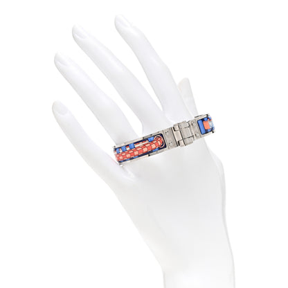 Hermes Enamel Printed Narrow Colliers De Chiens Hinged Bracelet S 4 of 5