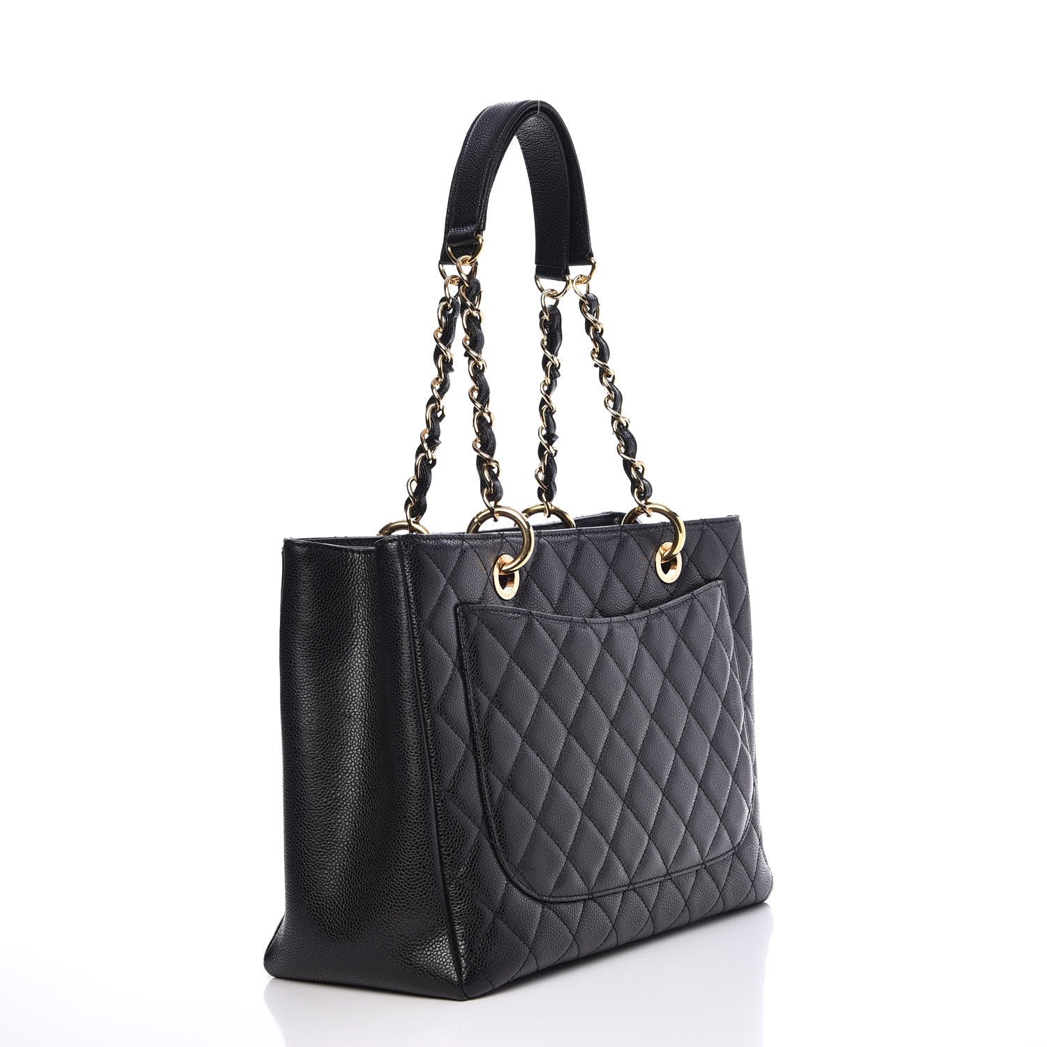 Chanel Caviar Quilted Grand Shopping Tote GST Black 3 of 10