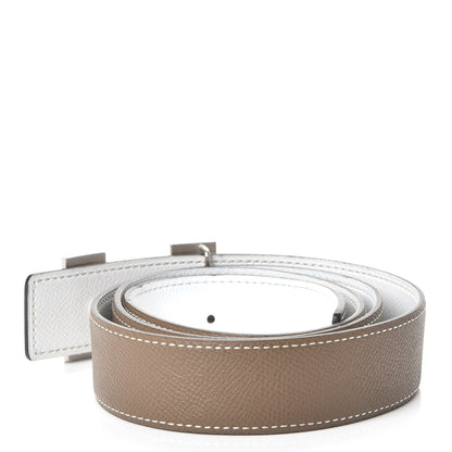 Hermes Epsom 32mm H Belt 95 White Etoupe 3 of 7