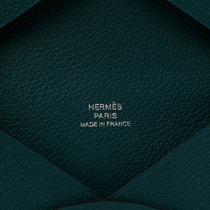 Hermes Evercolor Calvi Card Case Vert Bosphore 6 of 7