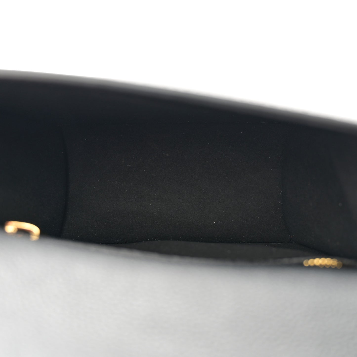 Grained Calfskin Mini T Clasp Tara Crossbody Bag Graphite