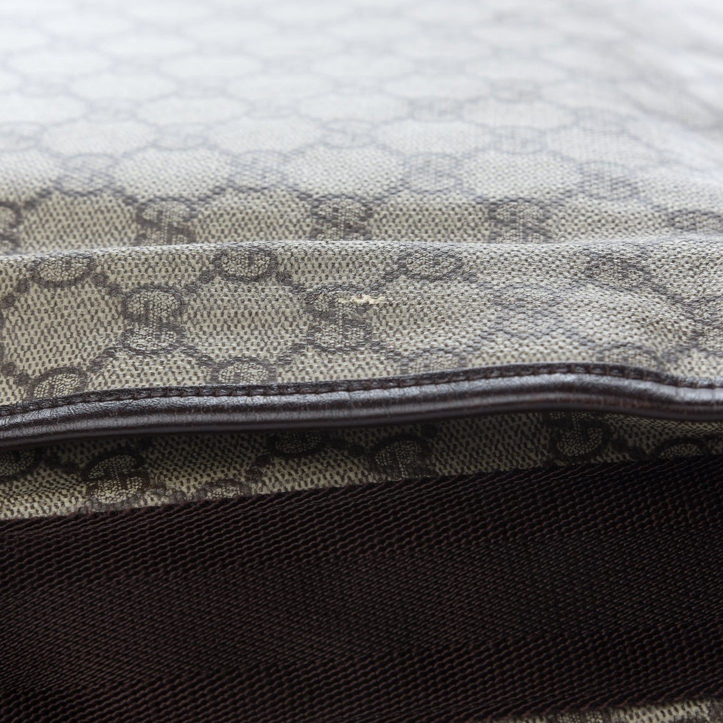 GG Plus Monogram Large Flap Messenger Bag Beige Dark Brown
