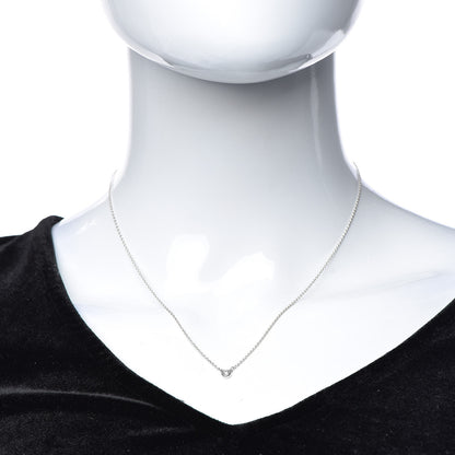 Tiffany Sterling Silver Diamond .05ct Elsa Peretti Diamonds by the Yard Pendant Necklace 2 of 6