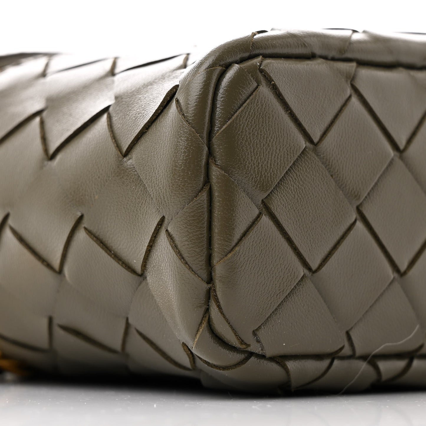 Calfskin Intrecciato Bang Bang Vanity Case Kaki