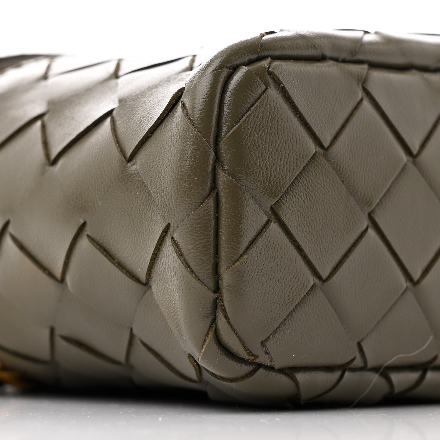 Bottega Veneta Calfskin Intrecciato Bang Bang Vanity Case Kaki 9 of 11