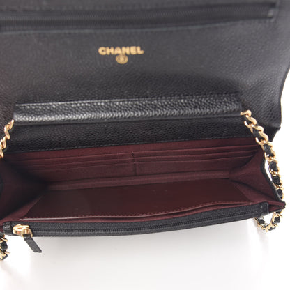 Chanel Caviar Quilted Wallet On Chain WOC Black 5 of 11