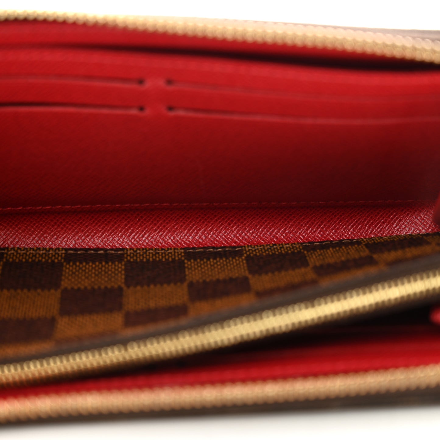 Damier Ebene Clemence Wallet Cherry