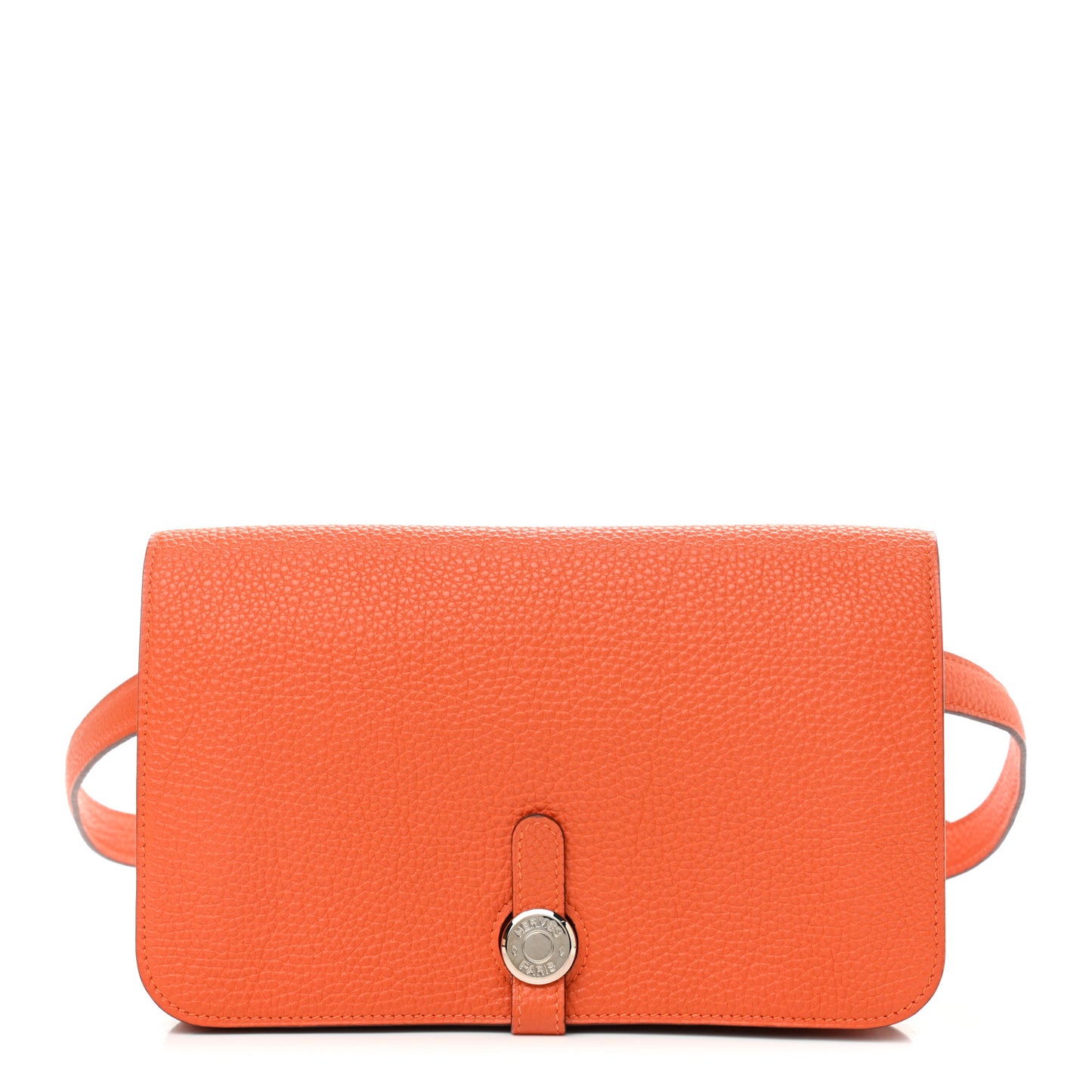 Togo Dogon Wallet Waist Pouch Orange