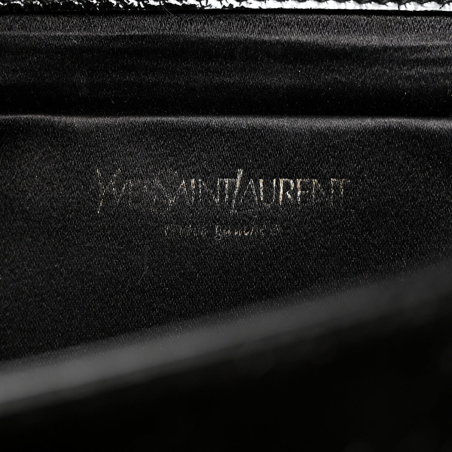 Textured Patent Monogram Large Belle De Jour Clutch Black