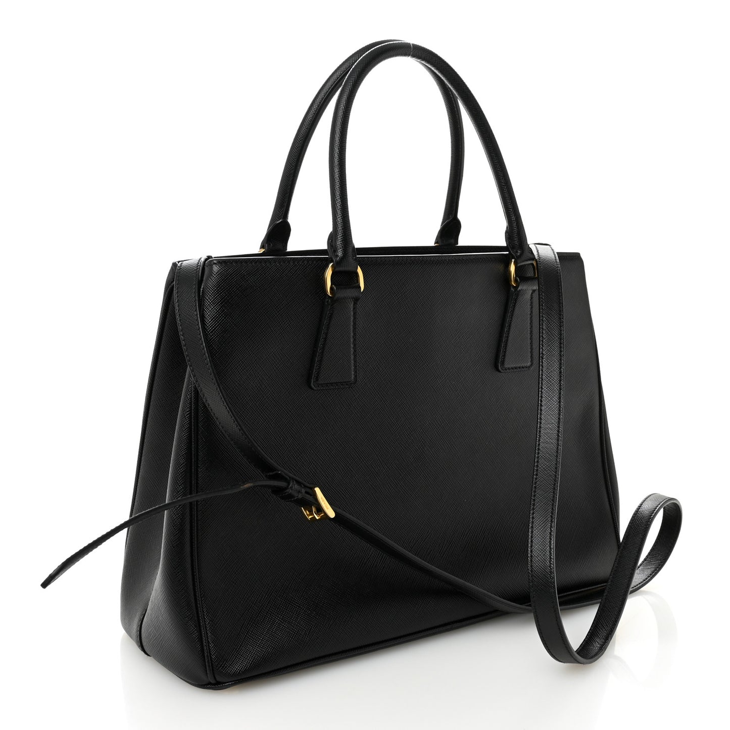 Saffiano Lux Medium Tote Black