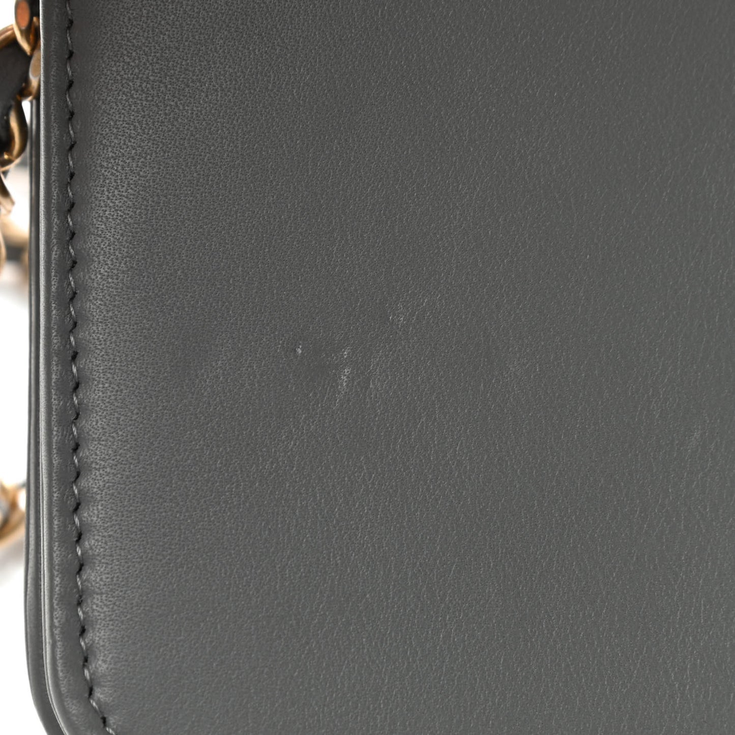 Lambskin Quilted Boy Wallet On Chain WOC Grey