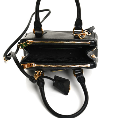 Prada Saffiano Lux Mini Galleria Double Zip Tote Black 5 of 12