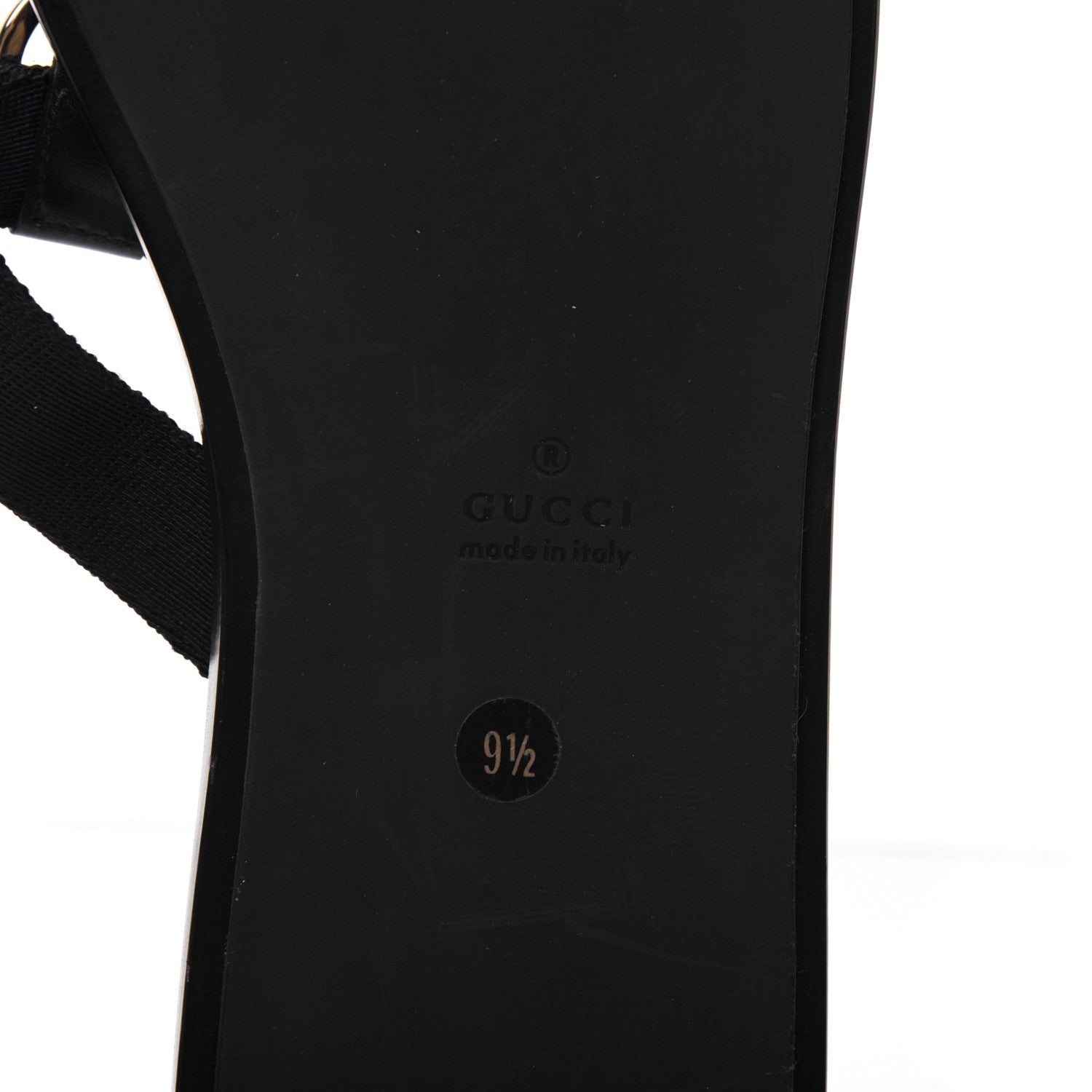 Gucci Patent Calfskin Cardinal Thong Sandals 9.5 Black 6 of 8
