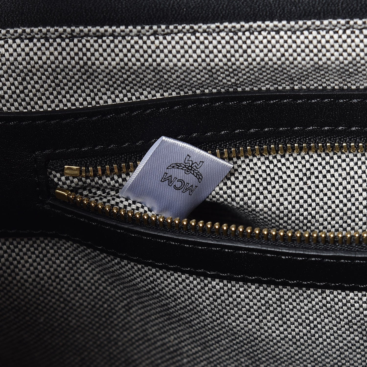 MCM Calfskin Visetos Medium Kathy Tote Black 9 of 21