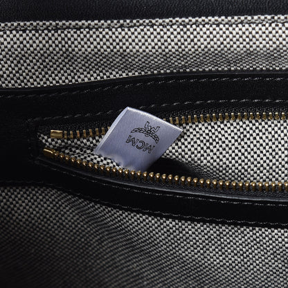 MCM Calfskin Visetos Medium Kathy Tote Black 9 of 21