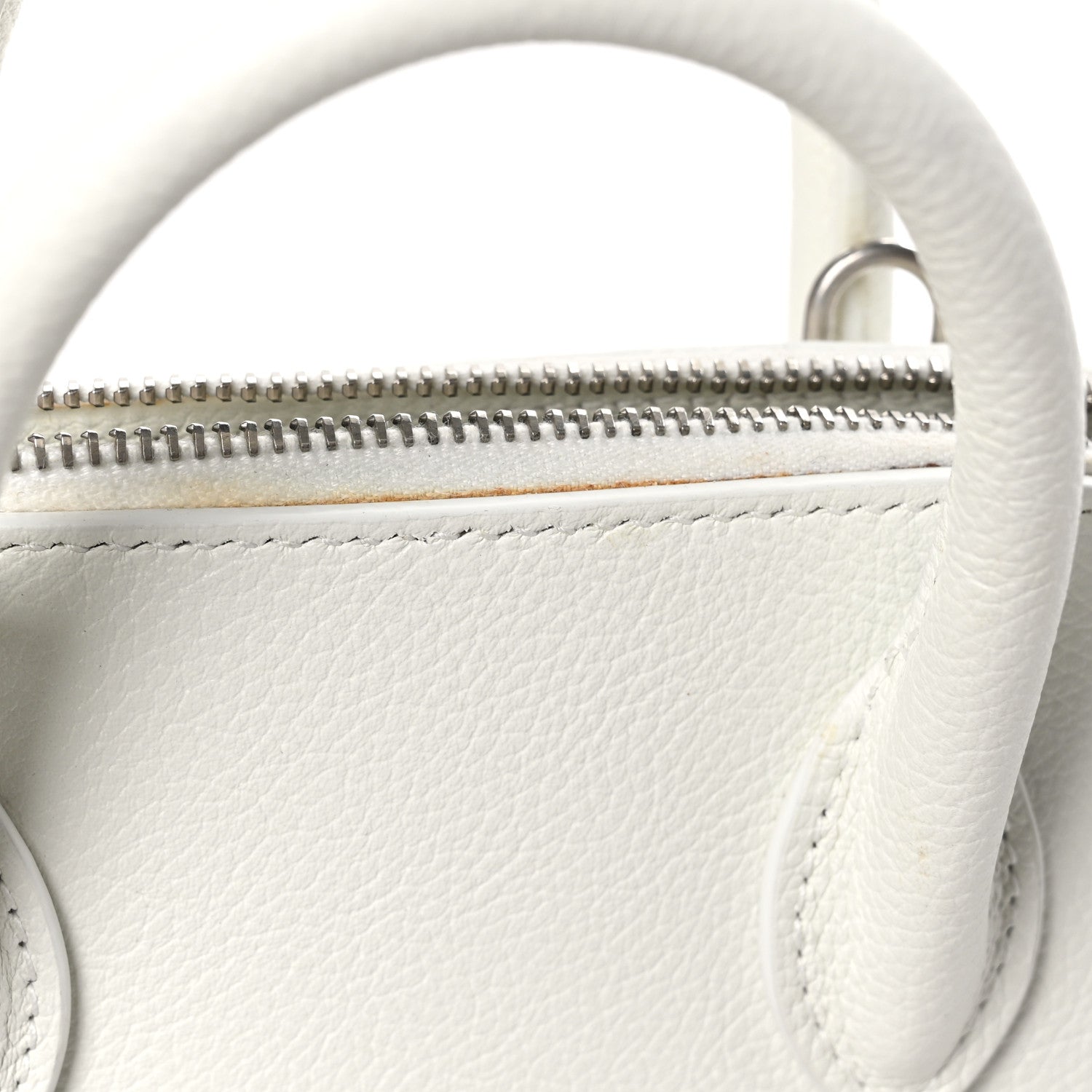 Balenciaga Grained Calfskin Logo XXS Ville Top Handle Bag White Fluo Pink 11 of 11