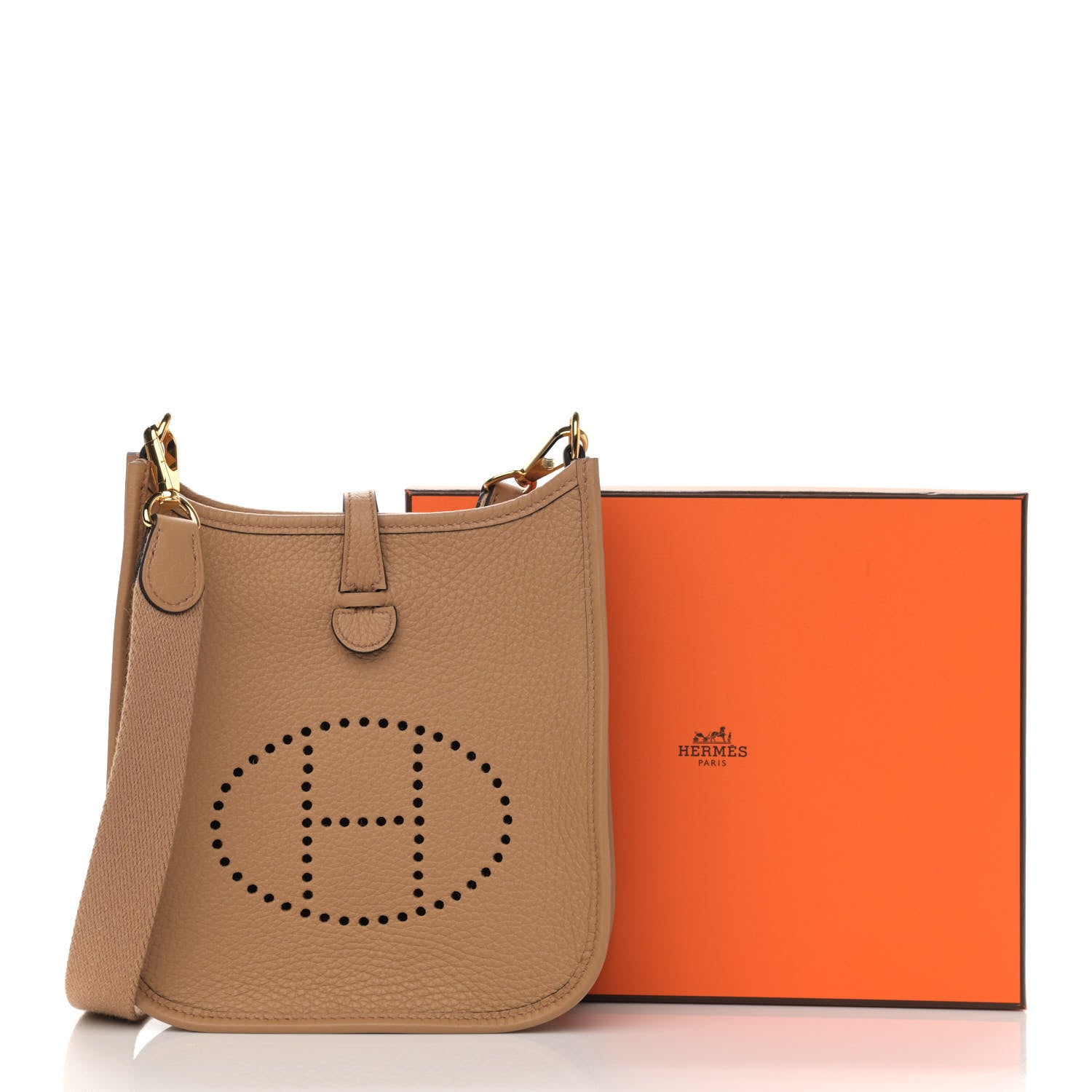 Hermes Taurillon Clemence Amazone Evelyne TPM Chai 11 of 11